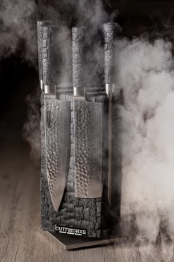 Cuttworxs Flamewood Koksmes Damaststaal VG10 -Winkel Voor Keukenbarbecuebenodigdheden cuttworxs flamewood koksmes damaststaal vg10 4