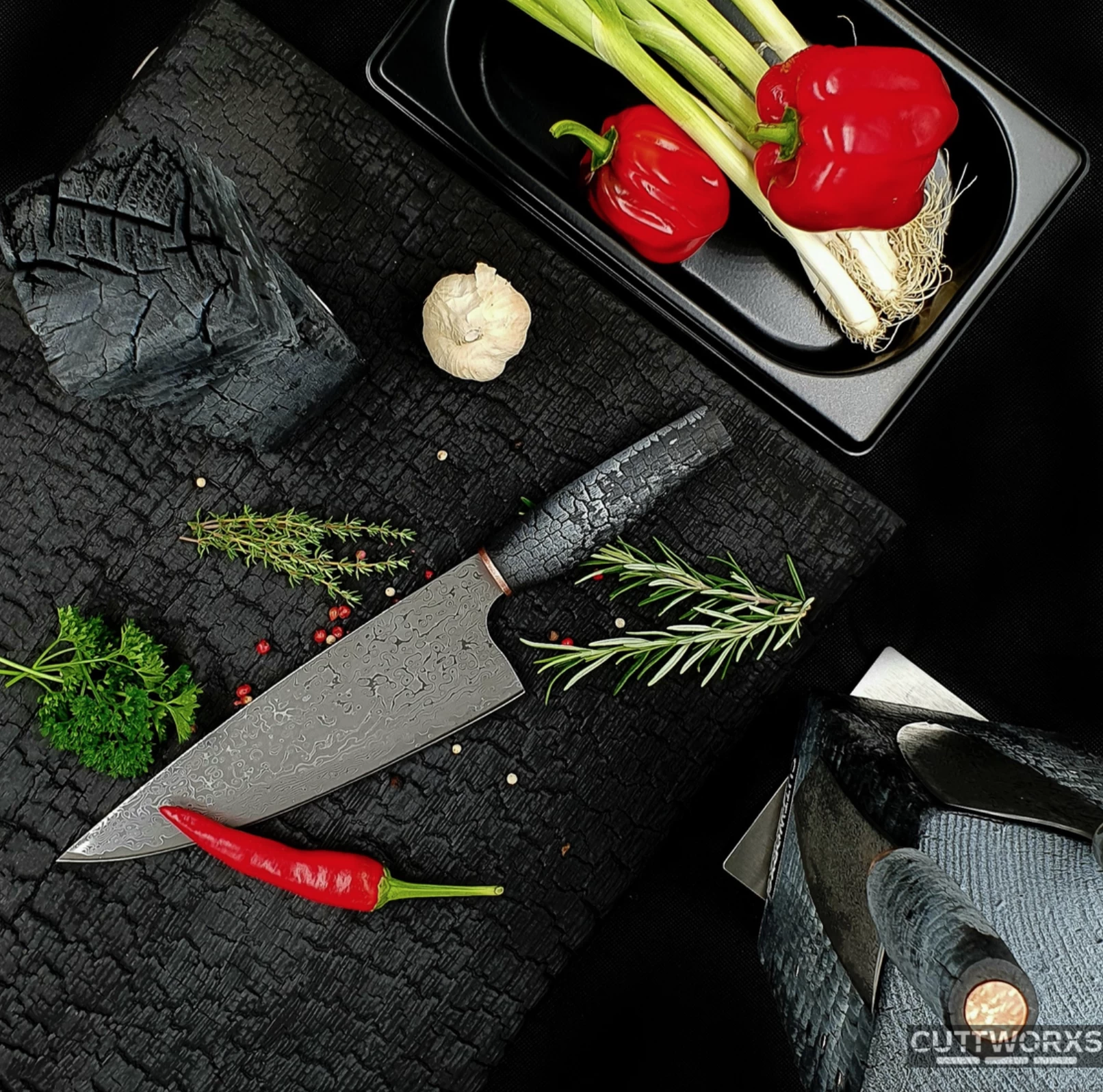 Cuttworxs Flamewood Strike F22 Mes 2 Cuttworxs Flamewood Strike F22 Mes - Afbeelding 2