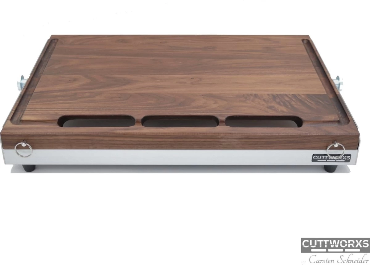 Cuttworxs Notenhouten Snijplank XL Met Sap Geul En Geïntegreerde Opvangbak 1 Cuttworxs Notenhouten Snijplank XL Met Sap Geul En Geïntegreerde Opvangbak