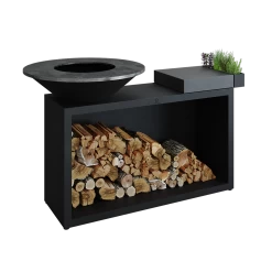 Ofyr Island Black 85 -100 Teak Hout En Donker Grijs Keramiek 6 Ofyr Island Black 85 -100 Teak Hout En Donker Grijs Keramiek -Winkel Voor Keukenbarbecuebenodigdheden ofyr island black 85 100 teak hout en donker grijs 2
