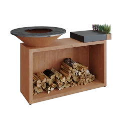 Ofyr Island Corten 85-100 Teakhout En Donker Grijs Keamiek 7 Ofyr Island Corten 85-100 Teakhout En Donker Grijs Keamiek -Winkel Voor Keukenbarbecuebenodigdheden ofyr island corten 85 100 teakhout en donker grijs 3