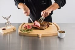 Tridens Brushed Fork & Goyon-Chazeau Cutting Set 5 Tridens Brushed Fork & Goyon-Chazeau Cutting Set -Winkel Voor Keukenbarbecuebenodigdheden tridens brushed fork goyon chazeau cutting set 2