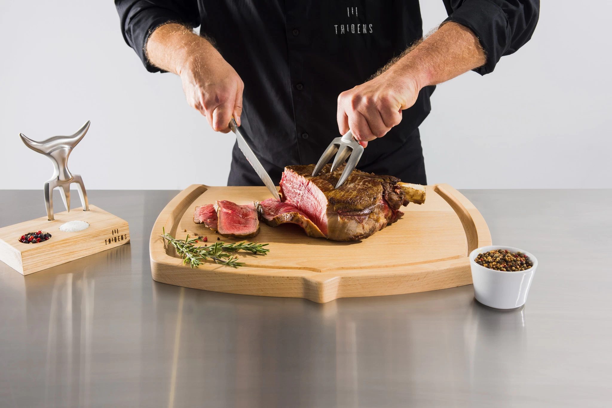 Tridens Brushed Fork & Goyon-Chazeau Cutting Set 3 Tridens Brushed Fork & Goyon-Chazeau Cutting Set - Afbeelding 3