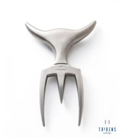 Tridens Raw Brushed Fork In Beechwood Base